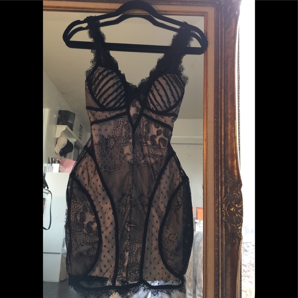 Bebe black lace dress